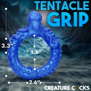 Poseidon's Octo-Ring - Silicone Cock Ring - Blue