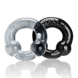 Ultraballs - 2-pack Nodule Pressure Cockrings - Black / Clear