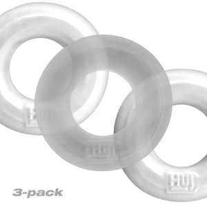 Huj3 - Cockring 3-pack - White Ice / Clear Ice