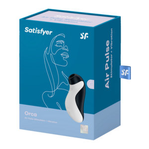 Orca - Air Pulse Stimulator en Vibrator - Zwart/Wit