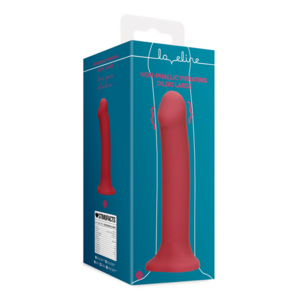 Non-Phallic Vibrerende Dildo - Groot - Framboos Rood