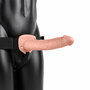 Vibrerende Holle Strap-On zonder Ballen - 10 / 24,5 cm