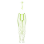 Bodystocking met Halterneck - One Size - Neon Groen