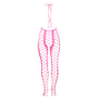 Bodystocking met Halterneck - Plus Size - Neon Roze