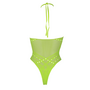 Body met Halternek - Plus Size - Neon Groen