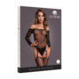 Glimmende bodystocking met blote schouders