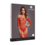 Glimmende bodystocking met blote schouders