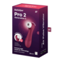 Pro 2 Generatie 3 - Double Air Pulse Vibrator - Liquid Air en Connect App - Wijnrood