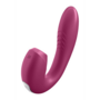 Sunray - Insertable Double Air Pulse Vibrator - Berry