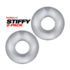 Stiffy - 2-pack No-Roll Cockrings - Clear Ice_