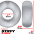 Stiffy - 2-pack No-Roll Cockrings - Clear Ice_