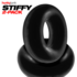 Stiffy - 2-pack No-Roll Cockrings - Tar Ice_