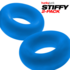 Stiffy - 2-pack No-Roll Cockrings - Teal Ice_