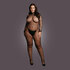 Bodystocking Fishnet Structure - Open / Turtle - OSX - Black_