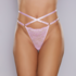 Cherished - Lace and Mesh Thong - OS - Pink_