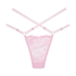 Cherished - Lace and Mesh Thong - OS - Pink_