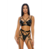 That's My Spot Cheetah Print Lingerie Set - L - Black_