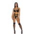 That's My Spot Cheetah Print Lingerie Set - L - Black_