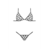 Orthia - Sexy Imitation Net Set with Bra and G-String - S/M_