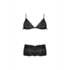 Triangle Bra and Cheeky Brief Set - 2X - Black_