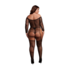 Glimmende bodystocking met blote schouders_