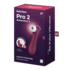 Pro 2 Generation 3 - Double Air Pulse Vibrator - Liquid Air - Wine Red_