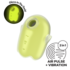 Glowing Ghost - Glow in the Dark - Double Air Pulse Vibrator - Yellow_