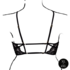 Open Cup Triangle Bra with Lace and Adjustable Sliders - Plus Size - Black_