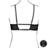 Keyhole Mesh Bra with Double Back Straps and Adjustable Sliders - One Size - Black_