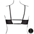 Keyhole Mesh Bra with Double Back Straps and Adjustable Sliders - Plus Size - Black_