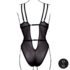 Wireless Lace Bodysuit with Adjustable Sliders - One Size - Black_