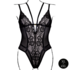 Wireless Lace Bodysuit with Adjustable Sliders - Plus Size - Black_