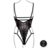 Lace Underwired Open Cup Bodysuit with Adjustable Sliders - One Size - Black_